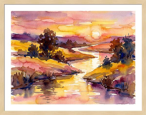 Sunset Reflections Over Water
