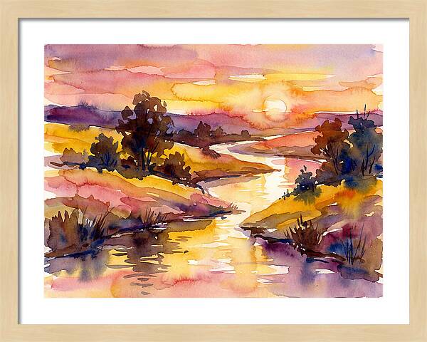 Sunset Reflections Over Water