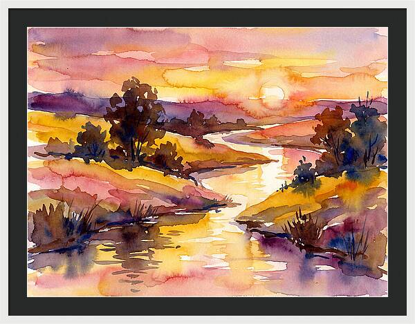Sunset Reflections Over Water
