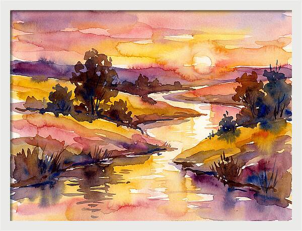 Sunset Reflections Over Water