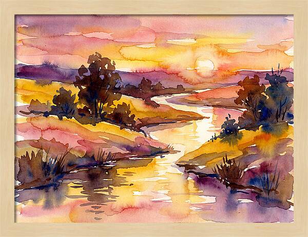 Sunset Reflections Over Water