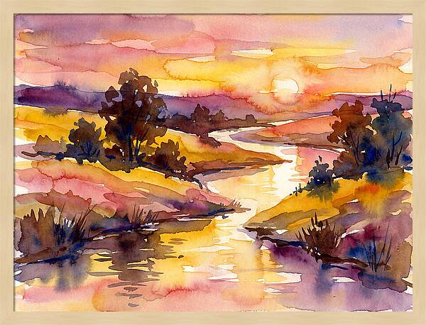 Sunset Reflections Over Water