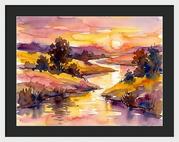 Sunset Reflections Over Water