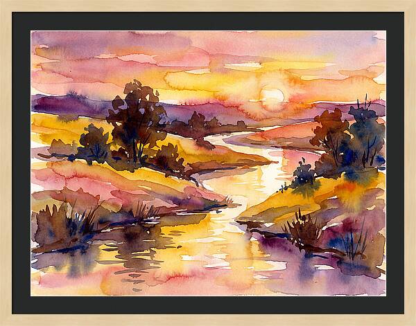 Sunset Reflections Over Water