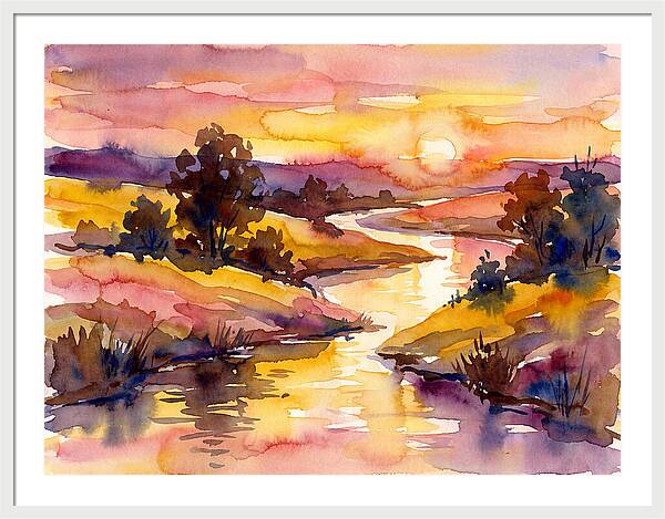 Sunset Reflections Over Water