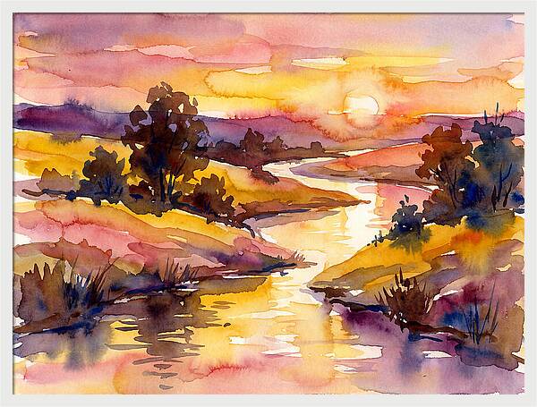 Sunset Reflections Over Water