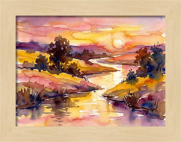 Sunset Reflections Over Water