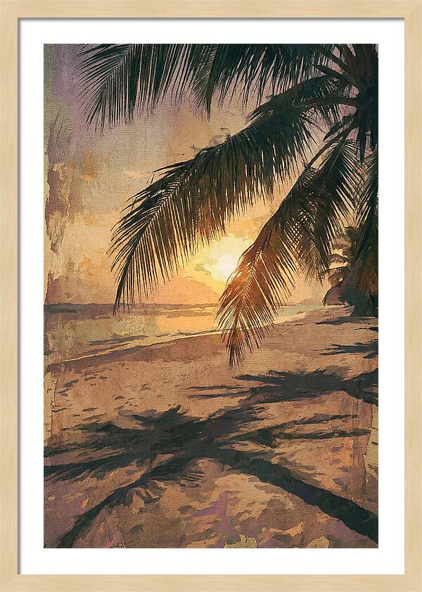 Sunset Through Palm Fronds