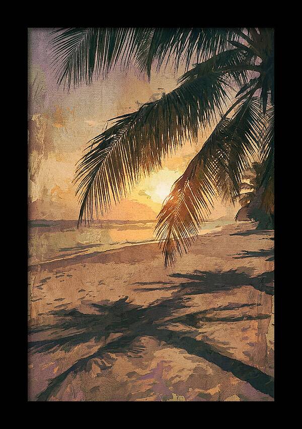 Sunset Through Palm Fronds