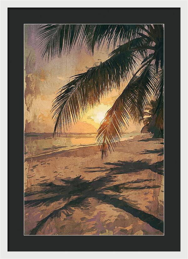 Sunset Through Palm Fronds