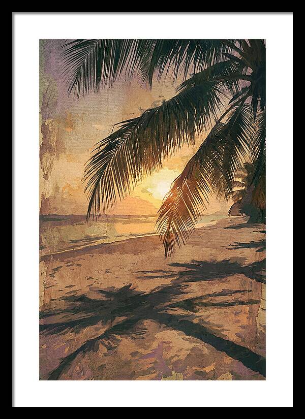 Sunset Through Palm Fronds