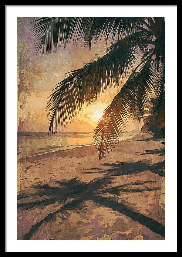 Sunset Through Palm Fronds