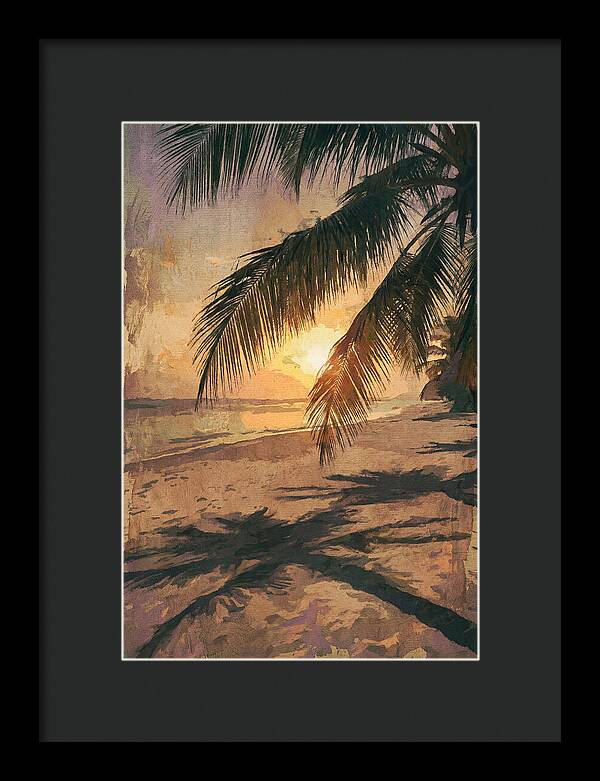 Sunset Through Palm Fronds