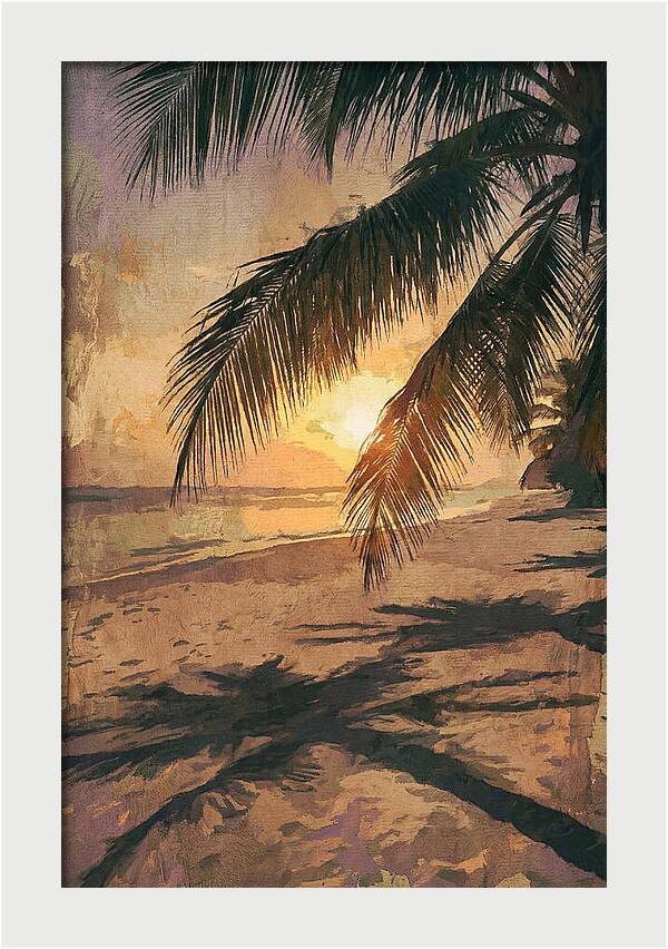 Sunset Through Palm Fronds