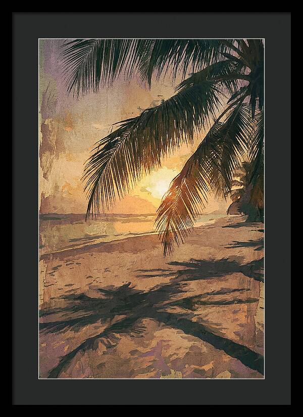 Sunset Through Palm Fronds