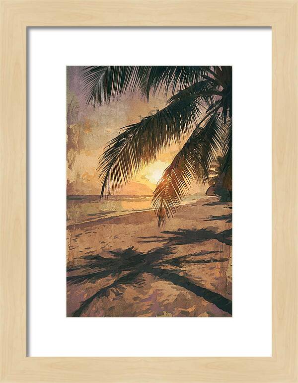 Sunset Through Palm Fronds