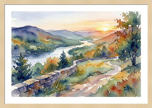 Sunset Vista Overlooking Nature