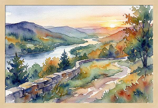 Sunset Vista Overlooking Nature