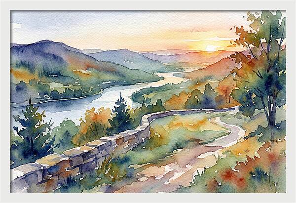 Sunset Vista Overlooking Nature