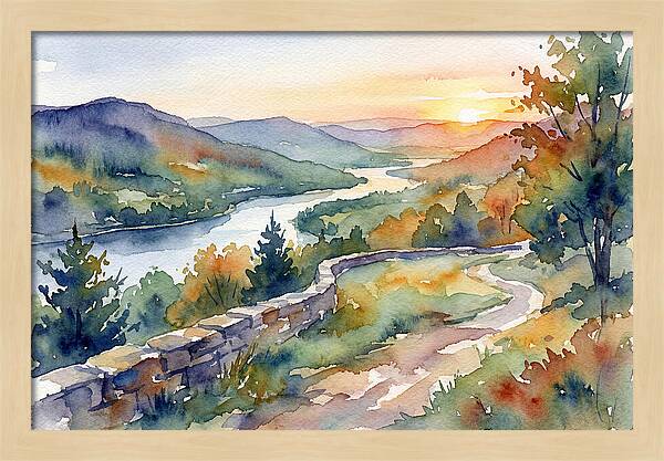 Sunset Vista Overlooking Nature