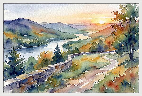Sunset Vista Overlooking Nature