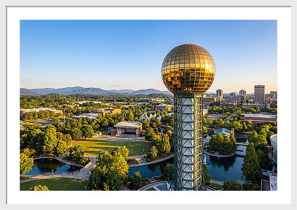 Sunsphere Over Knoxville Skyline