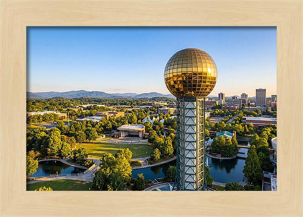 Sunsphere Over Knoxville Skyline