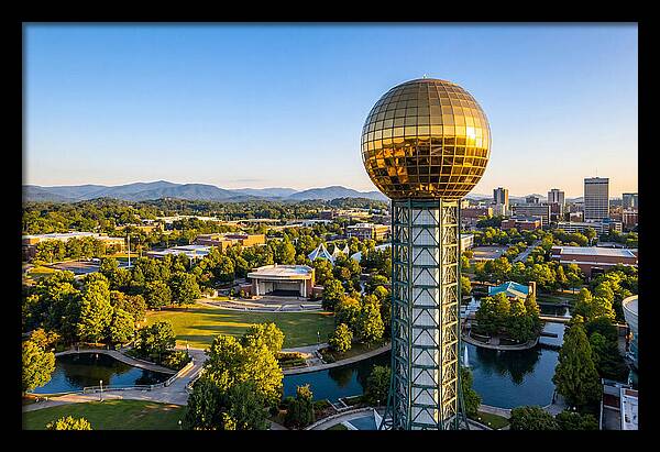 Sunsphere Over Knoxville Skyline