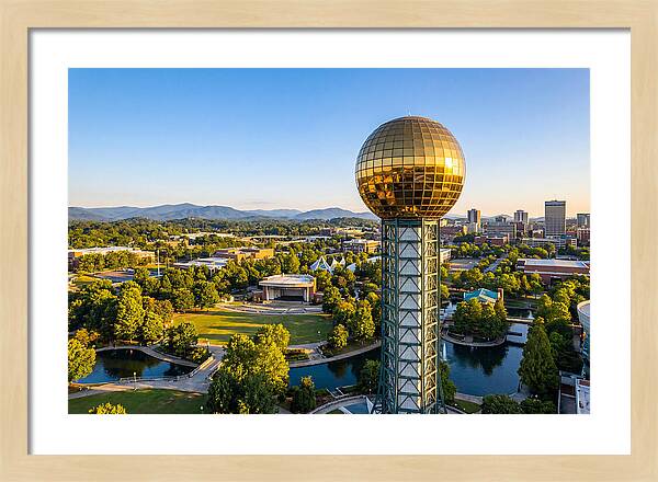 Sunsphere Over Knoxville Skyline