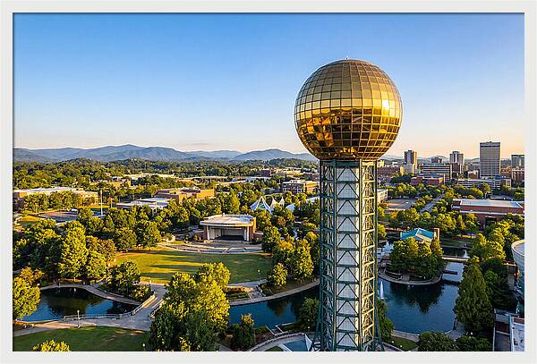 Sunsphere Over Knoxville Skyline