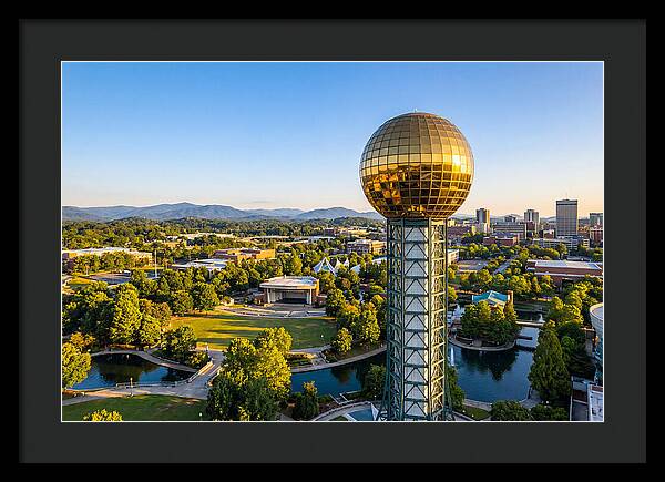 Sunsphere Over Knoxville Skyline