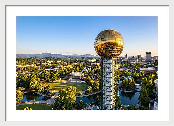 Sunsphere Over Knoxville Skyline