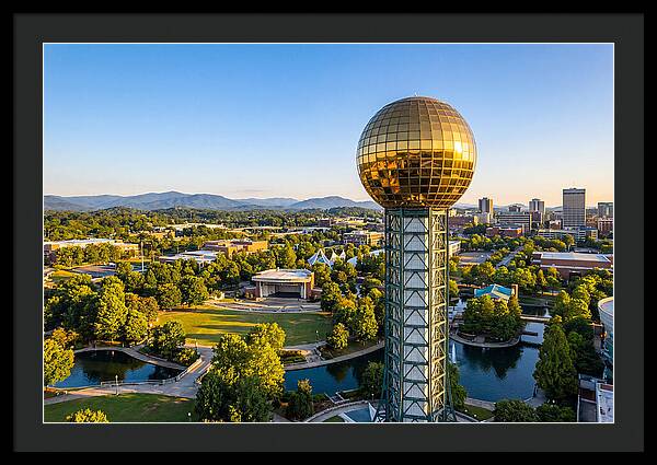 Sunsphere Over Knoxville Skyline