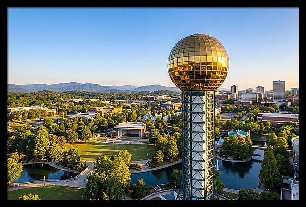 Sunsphere Over Knoxville Skyline
