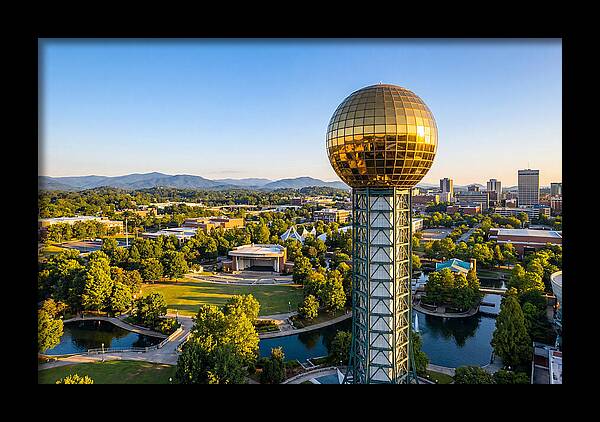 Sunsphere Over Knoxville Skyline