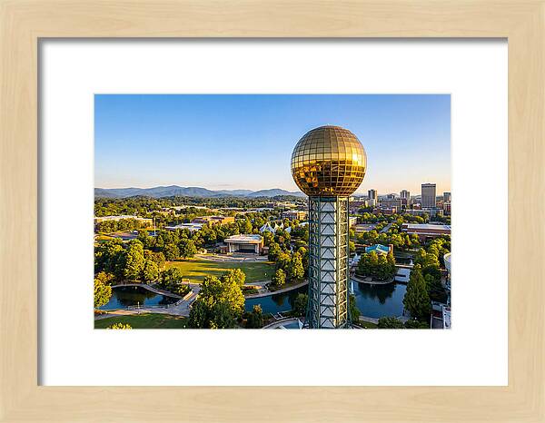 Sunsphere Over Knoxville Skyline