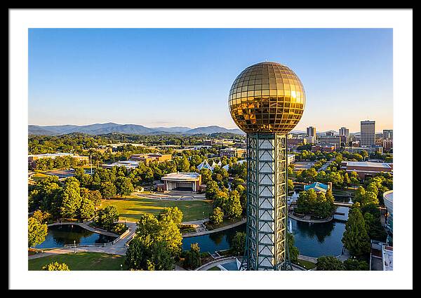 Sunsphere Over Knoxville Skyline