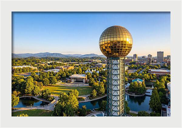 Sunsphere Over Knoxville Skyline