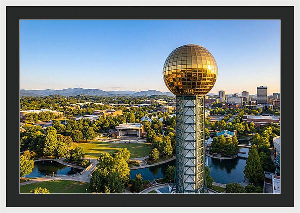 Sunsphere Over Knoxville Skyline