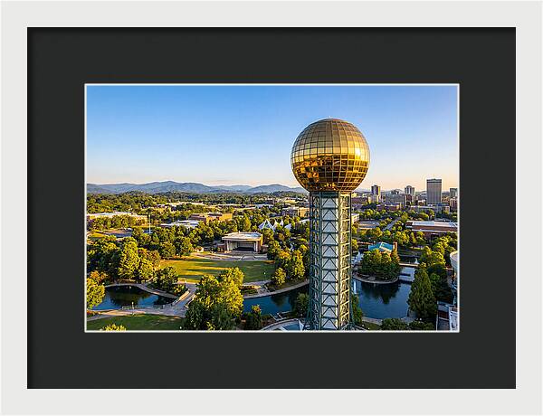 Sunsphere Over Knoxville Skyline