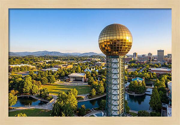 Sunsphere Over Knoxville Skyline
