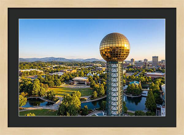 Sunsphere Over Knoxville Skyline