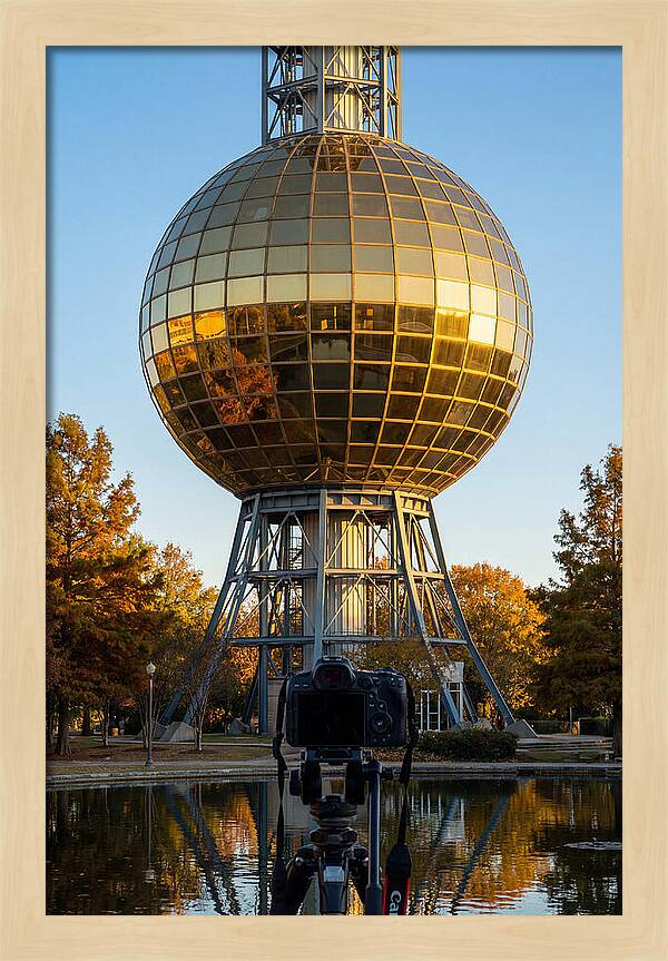 Sunsphere Reflection At Dusk