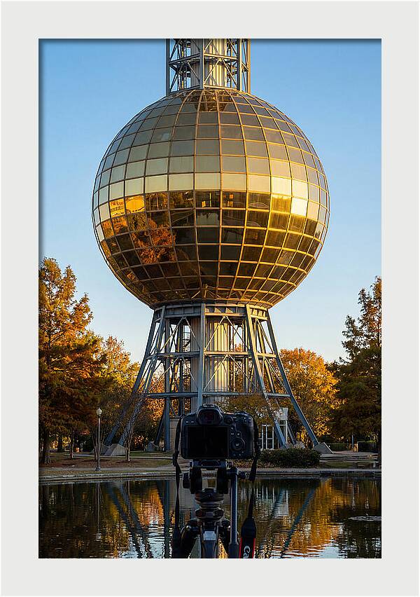 Sunsphere Reflection At Dusk