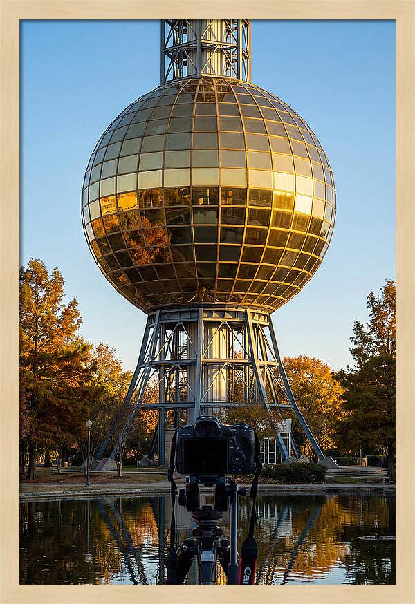 Sunsphere Reflection At Dusk