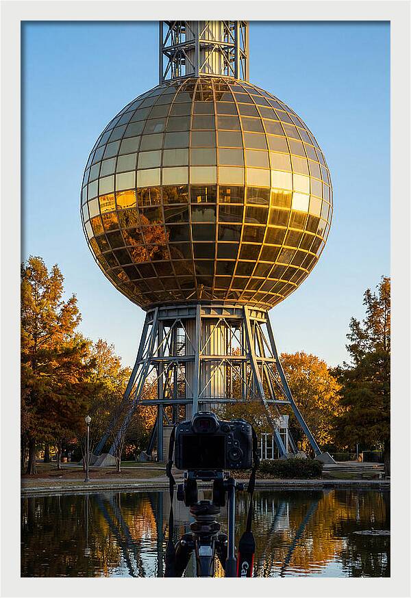 Sunsphere Reflection At Dusk