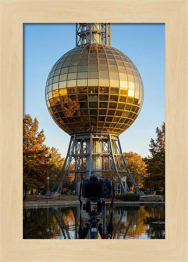 Sunsphere Reflection At Dusk
