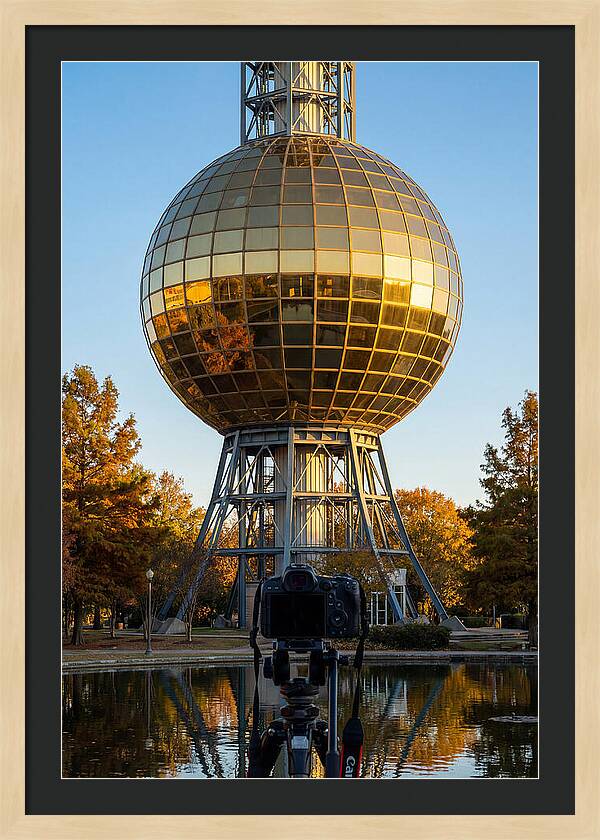 Sunsphere Reflection At Dusk