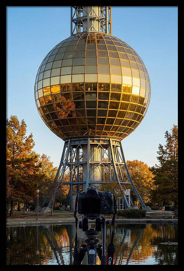 Sunsphere Reflection At Dusk