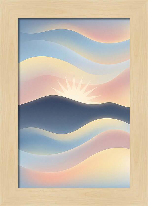 Sunstar Burst Behind Mountain Edge